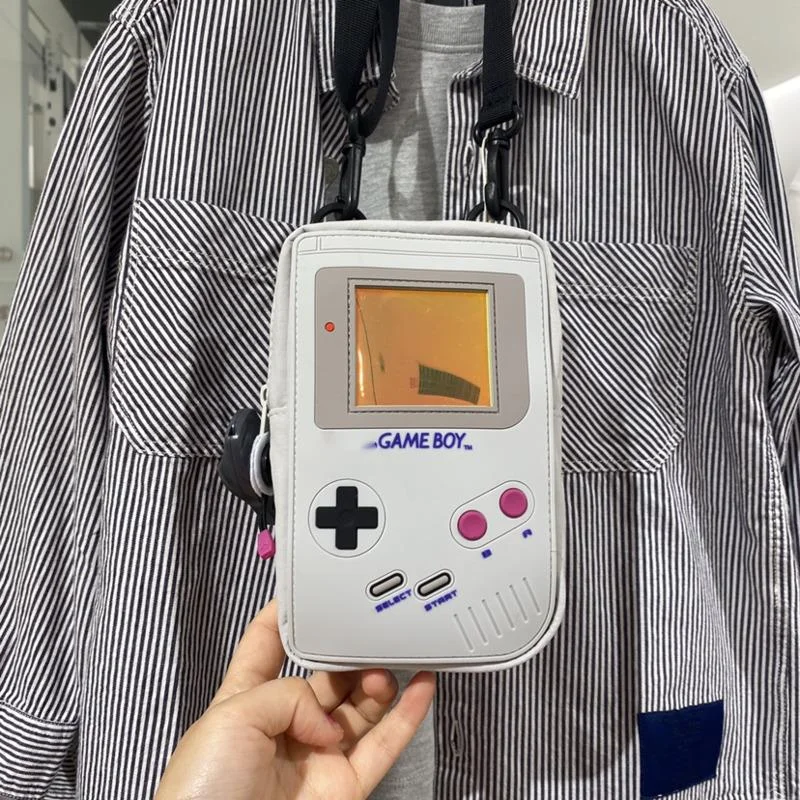 

Сумка через плечо из полиэстера для мальчиков и девочек, Модный повседневный квадратный кошелек на молнии для игр, сумка-мессенджер для телефона