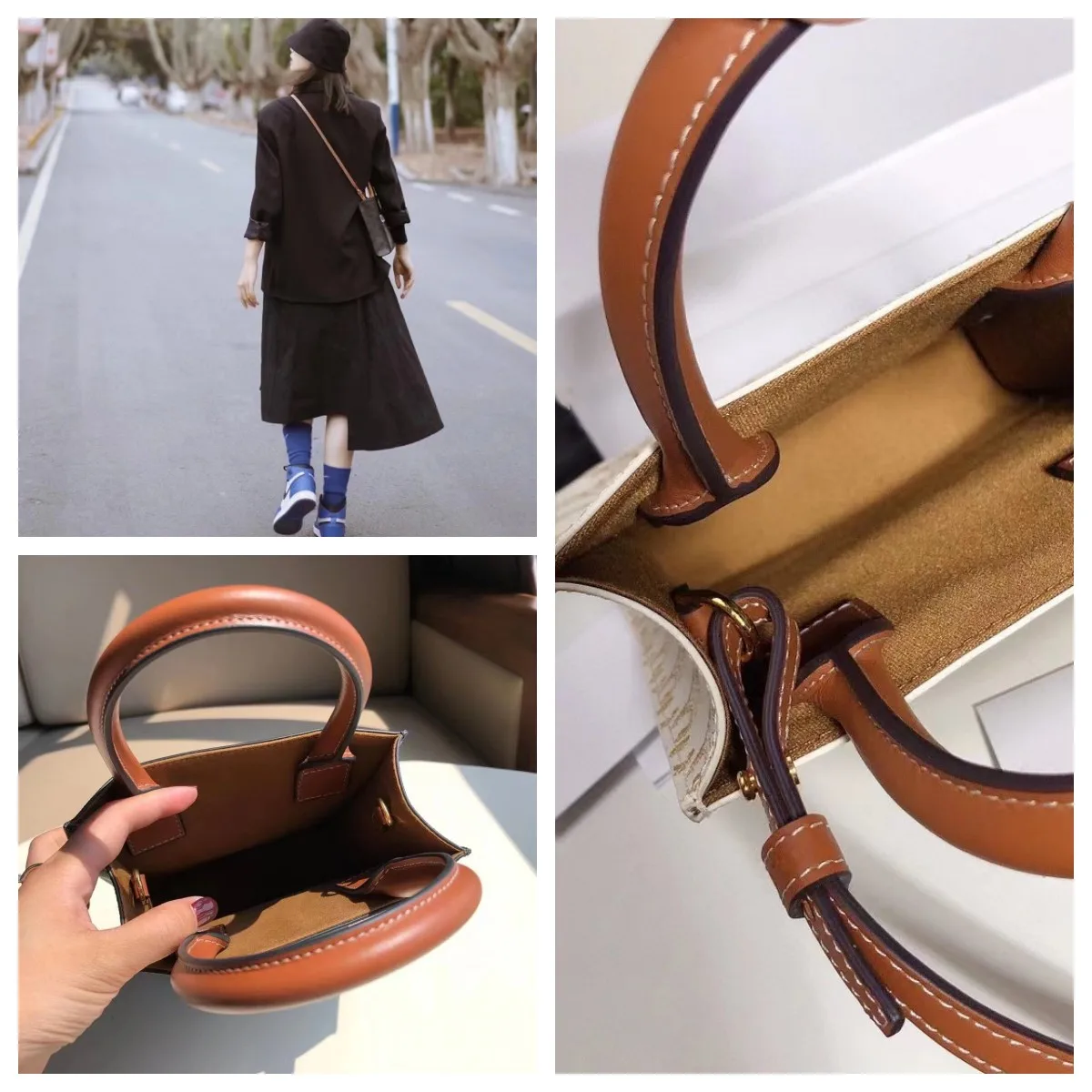 

2023 tote bag women's bag mini tote old flower triumphal arch piano sheet bag one-shoulder cross-body tote