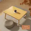 Small Coffee Table Low Table Solid Wood Sturdy Floor Table Desk for Sitting on The Floor, Storage and Living Room Furniture 3