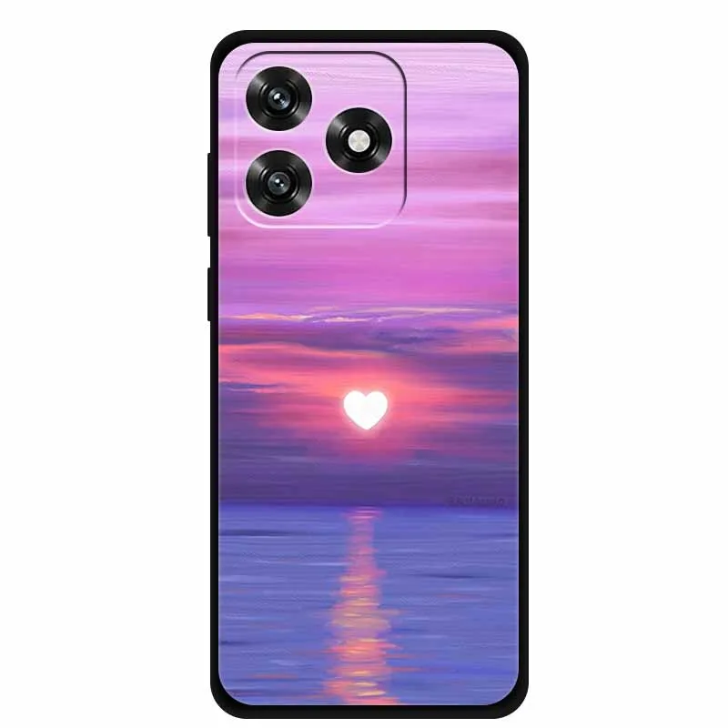 Black TPU Cartoon Soft Silicone Shockproof Case - Protective Back Cover