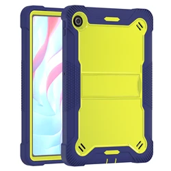 Durable Shockproof Tablet Case with Kickstand, 10.1 Protective Cover (NavyYellow - TJZ)