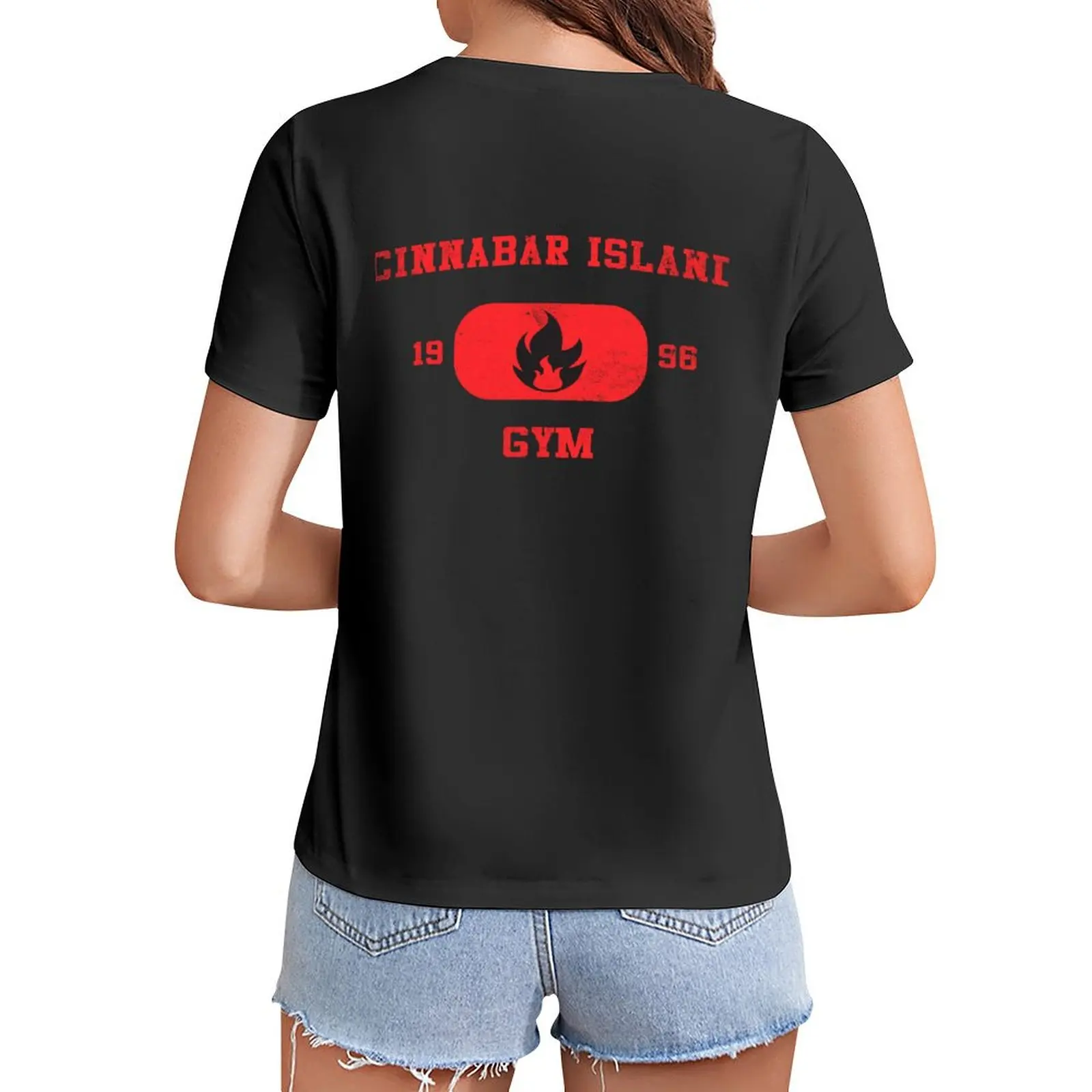 

Cinnabar Island Gym T-Shirt lady clothes tees t-shirt dress for Women sexy