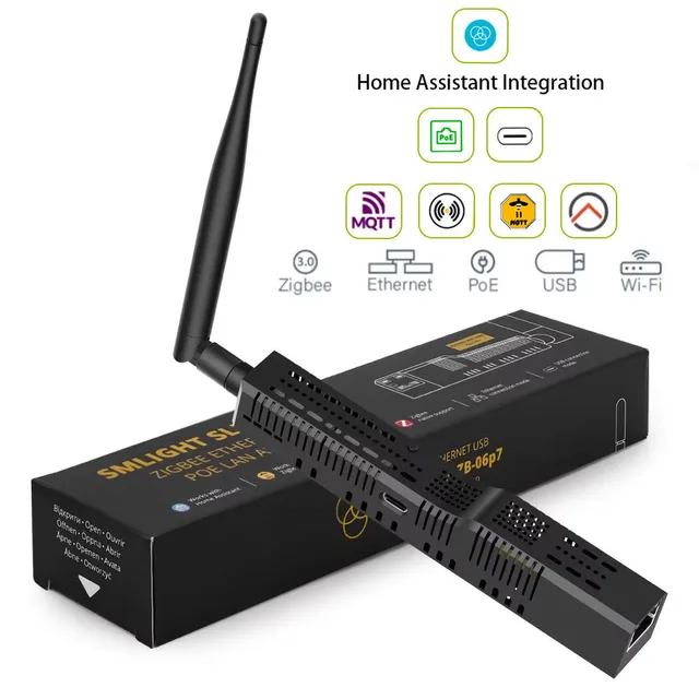 SMLIGHT SLZB-06P7U Zigbee 3.0 to Ethernet,USB,and WiFi gateway coordinator with PoE,works with Zigbee2MQTT,Home Assistant,ZHA