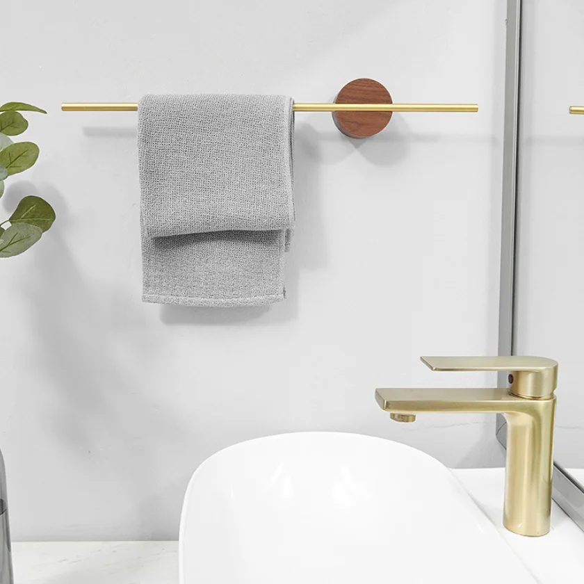 Single Tier Bathroom Wall Towel Rack Holder Bath Storage Shelf Bathroom Accessories