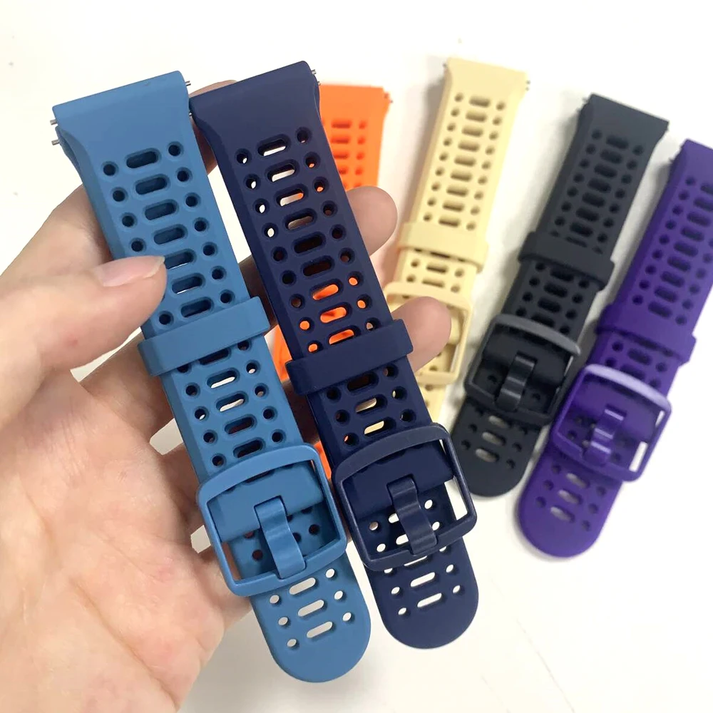 Premium 22mm Silicone Sport Watch Strap - Enhanced Comfort & Durability