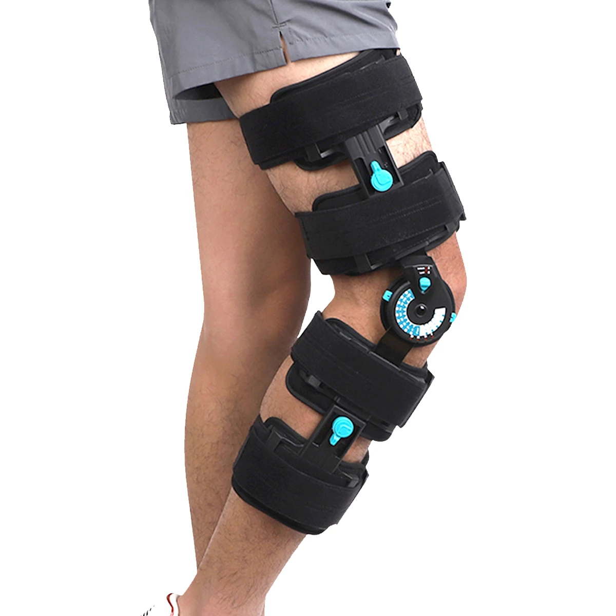 KOMZERHingedPostOpKneeBraceAdjustableROMLegStabilizerfor