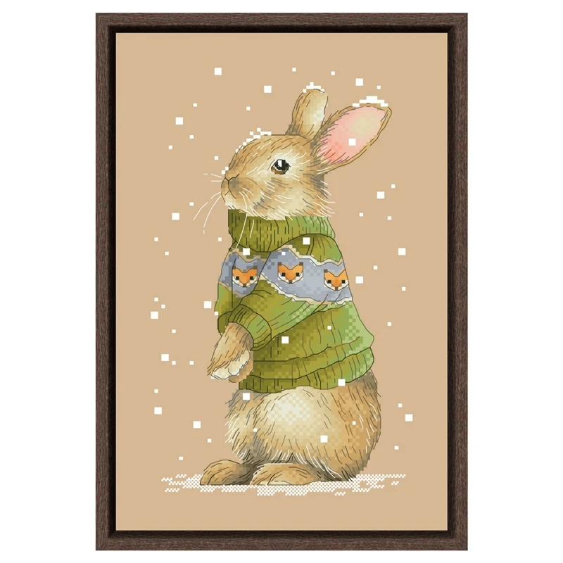 White Bear Cross Stitch Kit 18ct 14ct 11ct Flaxen Linen Fabric Cloth Cotton Thread Embroidery DIY Handmade Home Decor Cross Stitch Kit