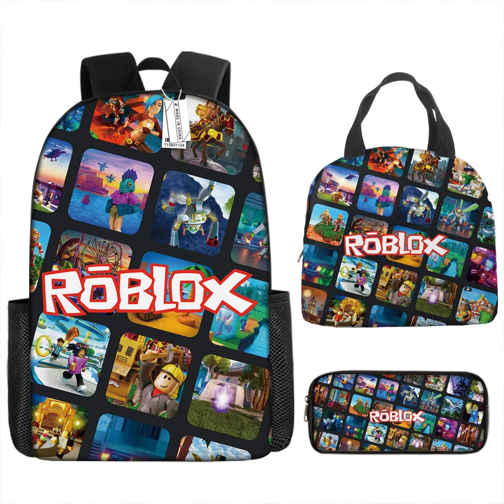 

ROBLOX Virtual World Cross-border Primary and Secondary School Students Schoolbag Anime Backpack Backpack Cartoon Stationery Box