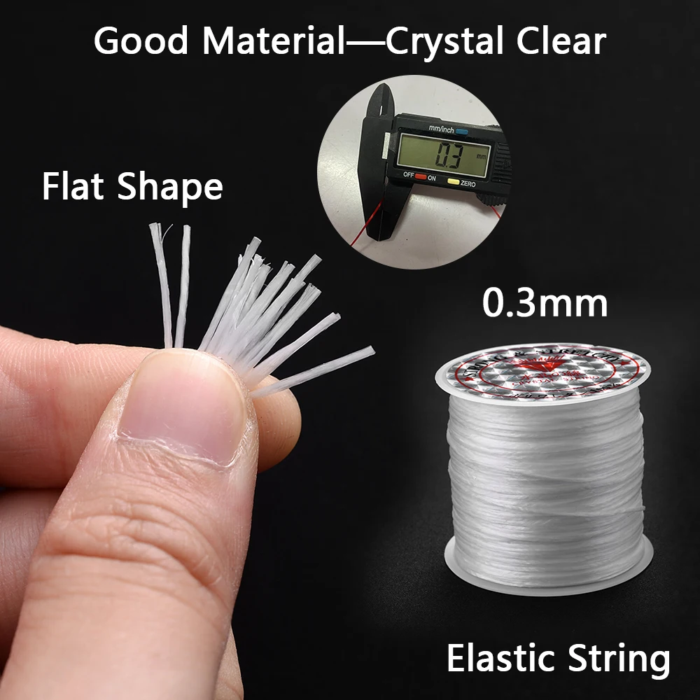 8/60 미터/롤 0.8/0.3mm 팔찌 스트레치 스레드 목걸이에 대 한 강력한 탄성 크리스탈 구슬 코드 Diy 쥬얼리 코드 라인 만들기
