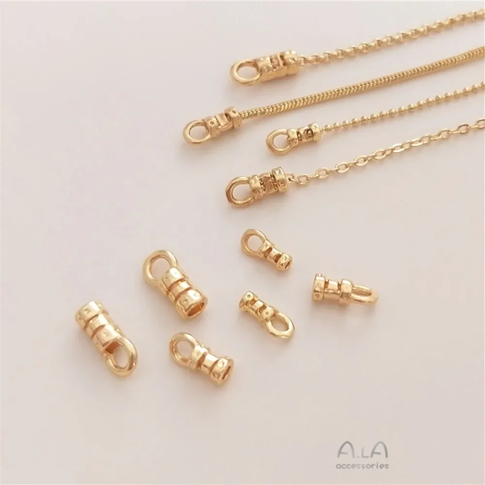 

Universal clip 14K bag gold color chain buckle leather rope steel wire end bag buckle DIY handmade accessories