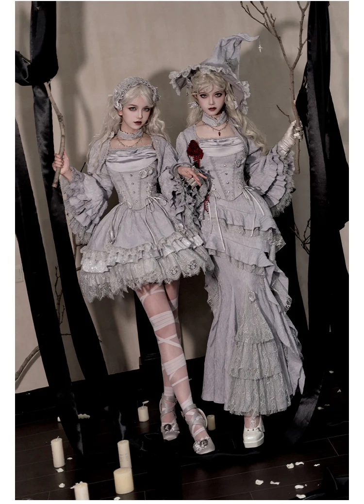 Women's Gothic Camisole Fishtail Skirt Set