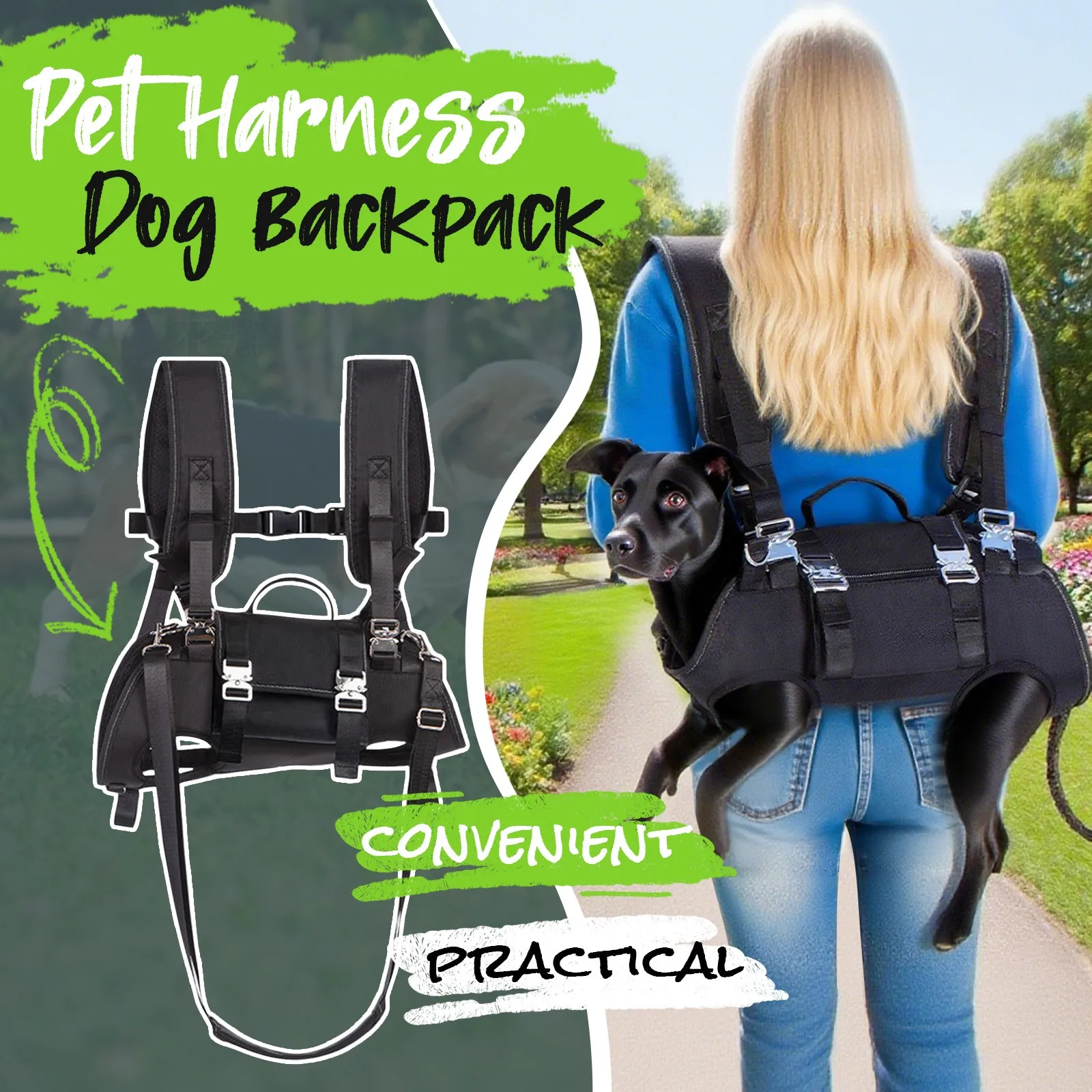 Dog Backpack Carrier - Spine-Friendly For Midium To Large Dogs,Horizontal Design Dog Carrier Adjustable Back Straps For Outdoor Dog Backpack Carrier - Spine-Friendly For Midium To Large Dogs,Horizontal Design Dog Carrier Adjustable Back Straps For Outdoor