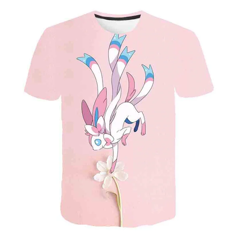 Kid's new summer pokemon T shirt Anime 3D print kid boys girls new style pokemon short sleeve tops fit 4-14 years old kids t shirt kid size