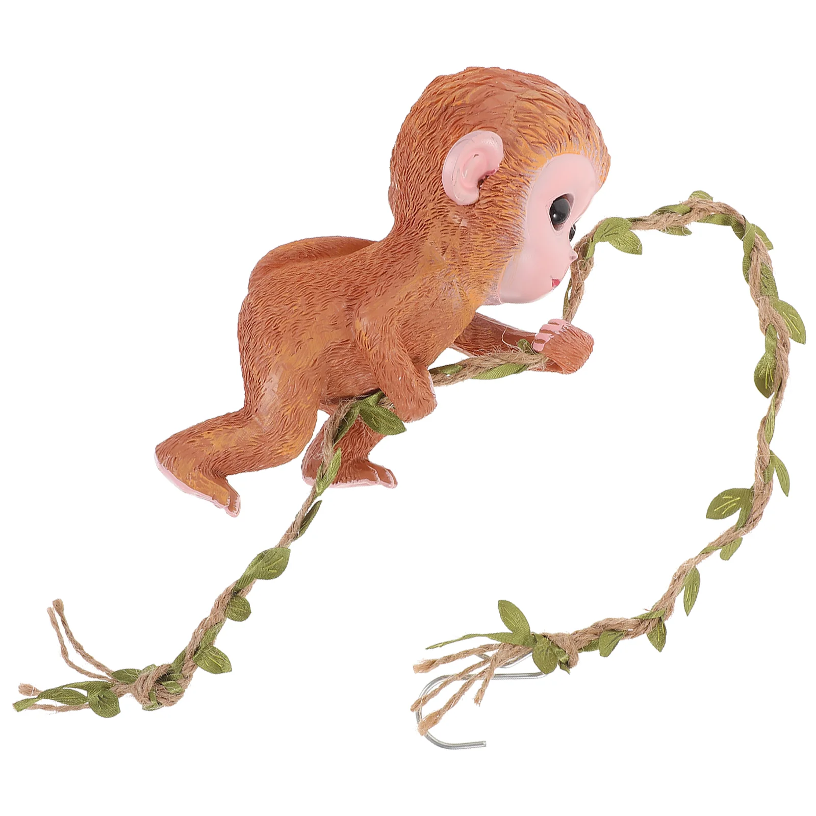 

Resin Little Monkey Decoration Cute Ornament Compact Figure Outdoor Garden Accessories Suspending Rope