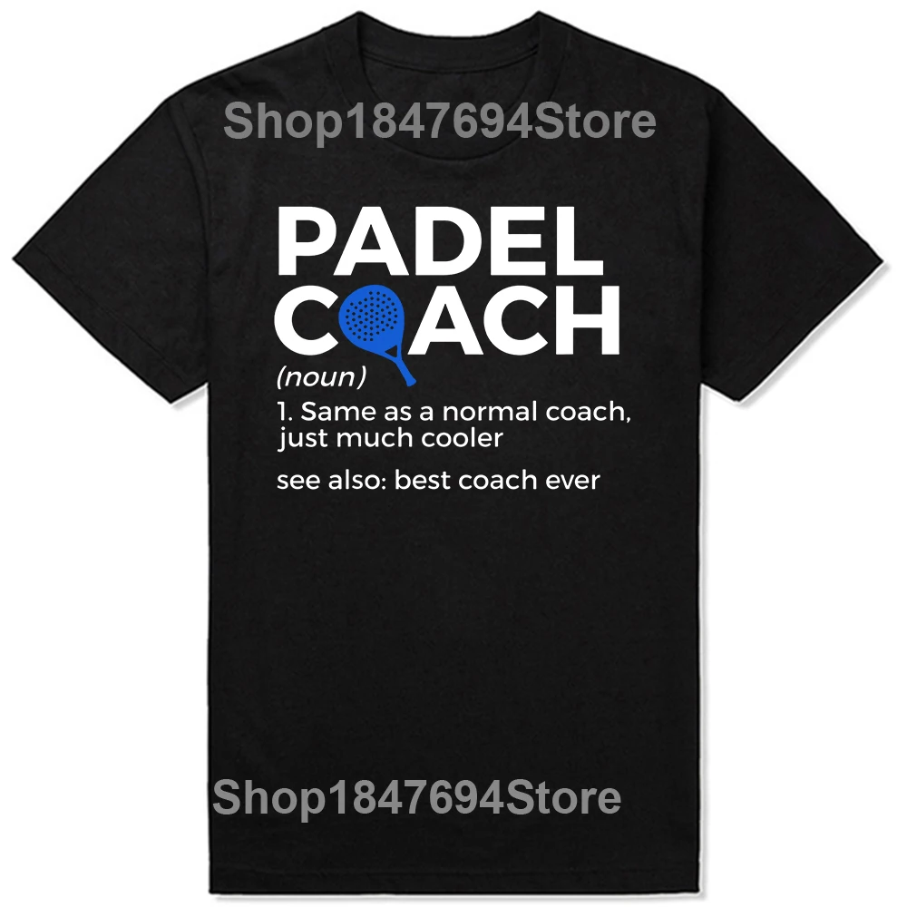 Lustige Padel Lehrer Definition Tennis T-Shirts Grafik Baumwolle Streetwear Kurzarm Geburtstags geschenke T-Shirt Herren bekleidung – Detail 2