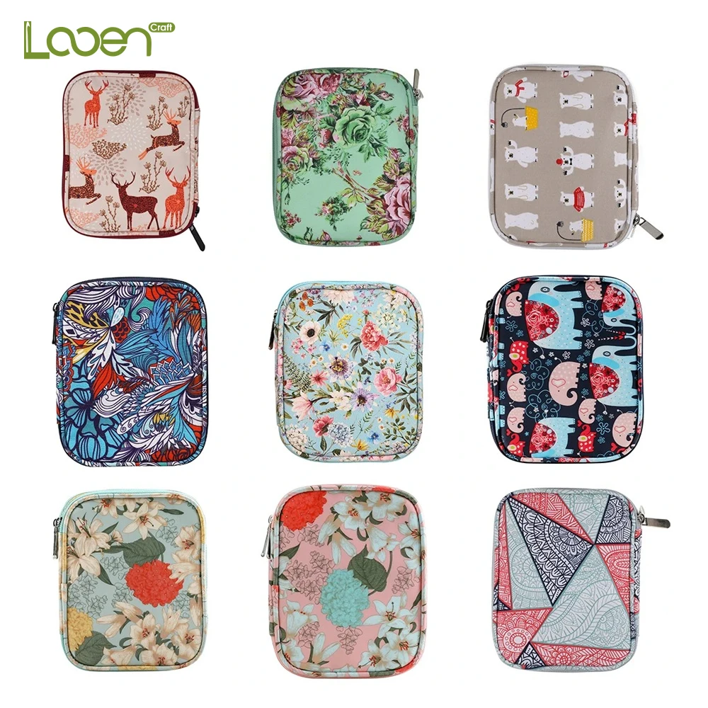 Knitting Tool Organizer Hand Knitting Kit Sewing Kit Sewing Accessories Looen Empty Crochet Hooks Pouch Storage Bag Knitting Kit Case Organizer Bag For Crochet Needles Scissors Ruler