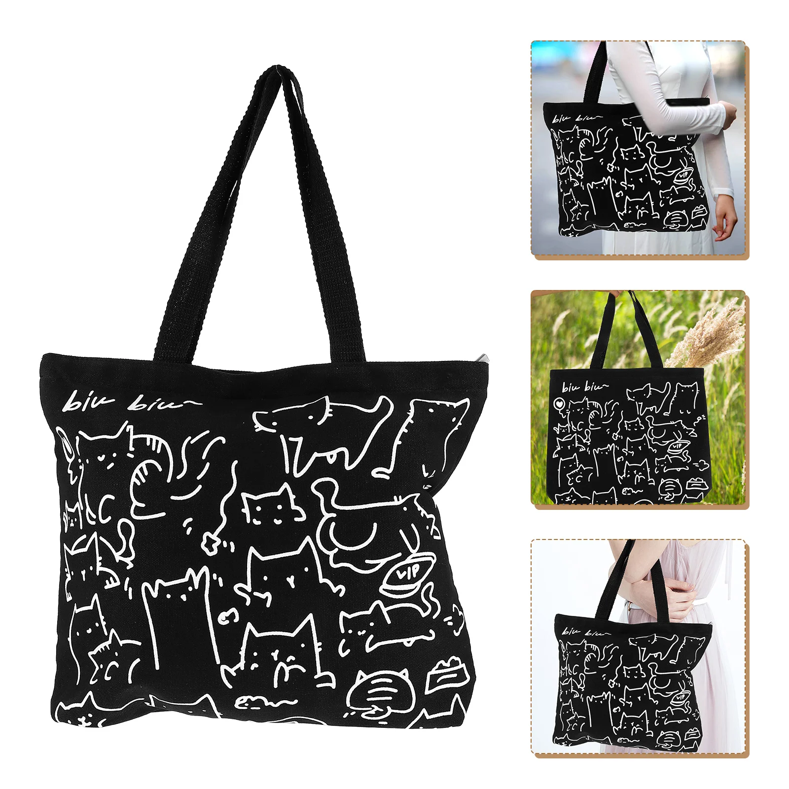 

Canvas Tote Bag Large Capacity Shoulder Outdoor Book Storage Fashion Women Bags Girl Handbag Girls Shopping