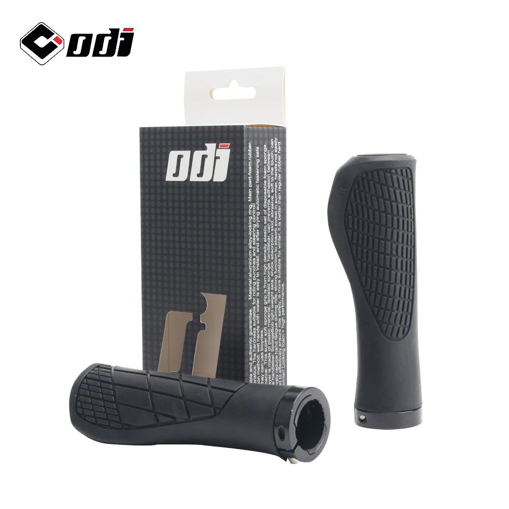 ODI MTB 자전거 그립, 충격 방지 자전거 핸들 바 커버, 미끄럼 방지 잠금 가능 그립, 인체 공학적 사이클링 고무 볼 핸들 그립