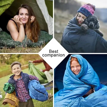 Camping Sleeping Bag Ultralight Waterproof 4 Season Warm Envelope Backpacking Sleeping Bags for Outdoor Traveling Hiking 2