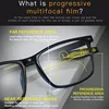 Progressive Photochromic Multifocal Reading Glasses 3 in 1 Outdoor Bifocal Sunglasses TR90 Sports Anti Blue Near Far Eyeglasses 4