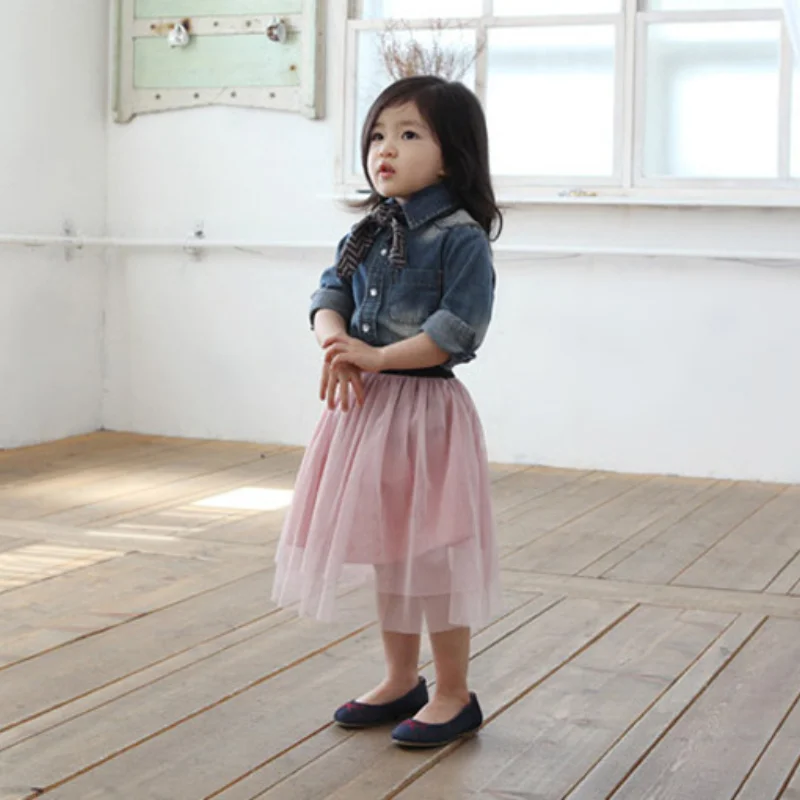 Kids Clothes Girls Tutu Skirts Cute Tulle Toddler Mesh Elastic Waist Ballet Skirt Baby Kids Birthday Gift for 3-8 Years Children