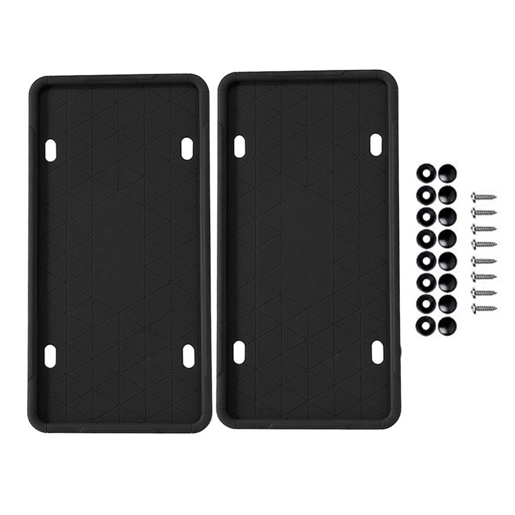 Car License Plate Frame Set Trailer Vehicle Screw Mounted Number Plates