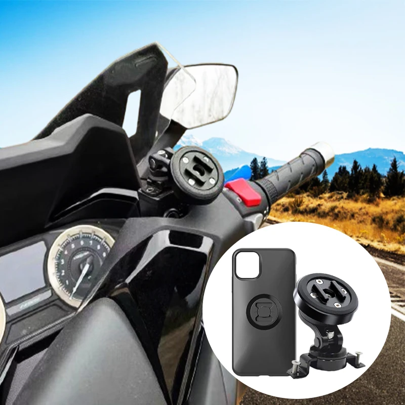 

Motorcycle Cushioned Brake Pump Cover Fixed Phone Stand Telescopic Adjustment Quick Locking Holder For IPhone 8 11 12 13 14 15