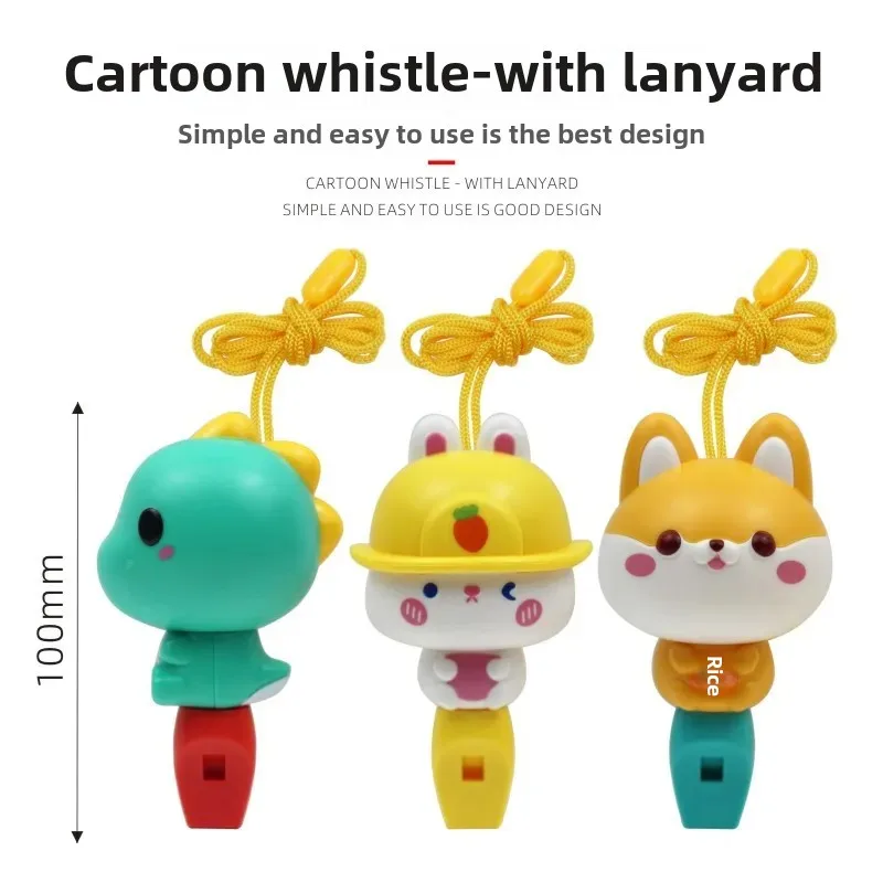 New Cartoon Whistle Lanyard Whistle Plastic Children's Toy Referee Sports And Entertainment