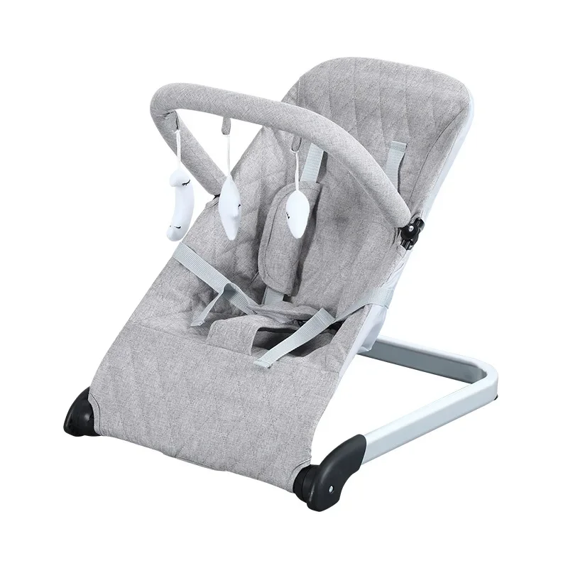 

Baby Rocking Chair Home Portable Foldable with Toys Baby Swing Chair Can Sit and Lie Down Baby Soother Chair Sleep Chair