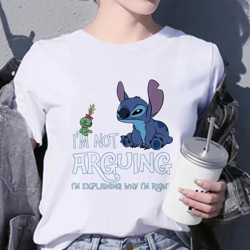 

Stitch Print Outdoor Disney Men T-Shirts Y2K White Comfy Funny Graphic S-XXXL Short Sleeve Male T Shirts Exquisite Top Tee