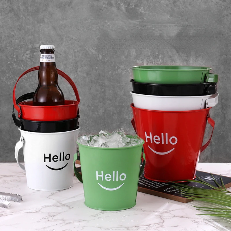 

KTV Ice Bucket with Creative Handle, Snack Bucket, French Fries Bucket, Ice Cube Beer Bucket, Bar Accessories, Home Bars