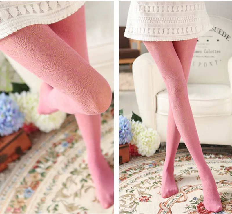 Sexy Frauen Strümpfe Carving Frauen Strumpfhosen Spitze Frau Seide Strumpfhosen Aushöhlen Enge Frau Tattoo Collant Femme Lolita Strümpfe – Detail 22