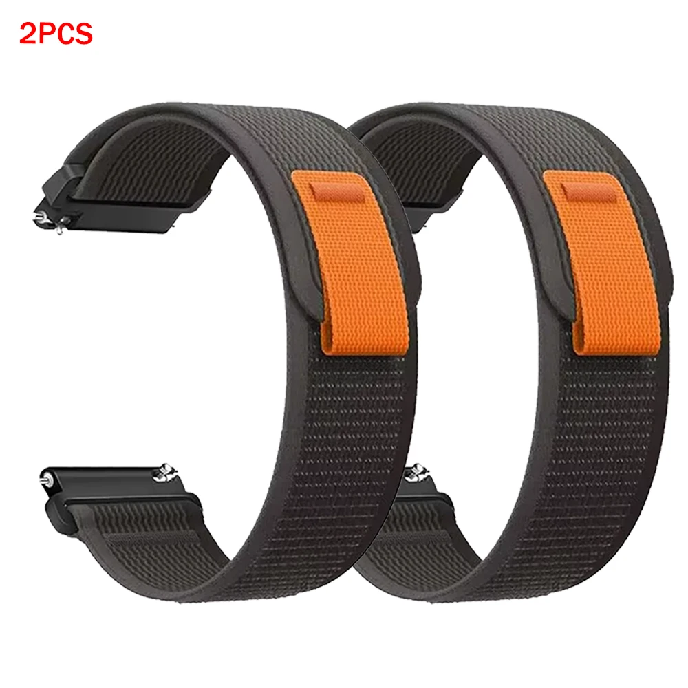 Set of 2 Trail Loop Nylon Sports Bracelets, 20mm and 22mm