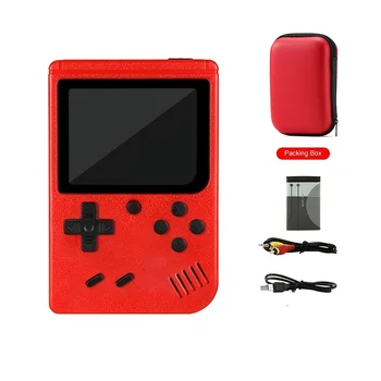 Classic Red with bag Retro Video Pocket Games Console Lcd Screen Built-in 400 Handheld Gamepad Mini Game Player for Boy 7