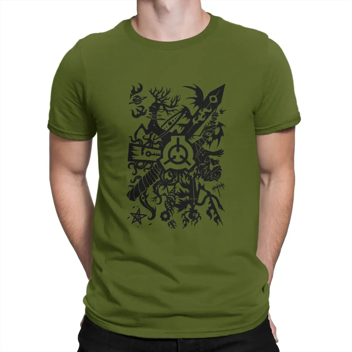 thumbnail image 1 of Camisetas de la Fundación para hombre, SCP, divertidas, de manga corta y cuello redondo, de algodón, ideal como regalo., 1 of 7