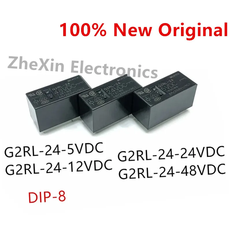 

10PCS/Lot G2RL-24-5VDC 、G2RL-24-12VDC 、G2RL-24-24VDC 、G2RL-24-48VDC DIP-8 New Original Power Relay G2RL-24-DC5V DC24V