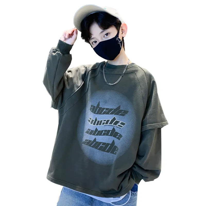 

School Boy Clothes Spring Autumn Children Tops for Baby Boy Sweatshirt Kids Long Sleeve Tshirt For 5 6 7 8 9 10 11 12 13 14 Year