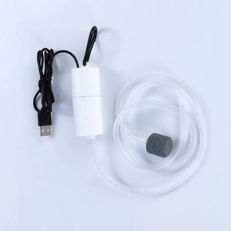 Portable USB Silent Air Pump for Aquariums - Mini Oxygenator and Aerator Accessory