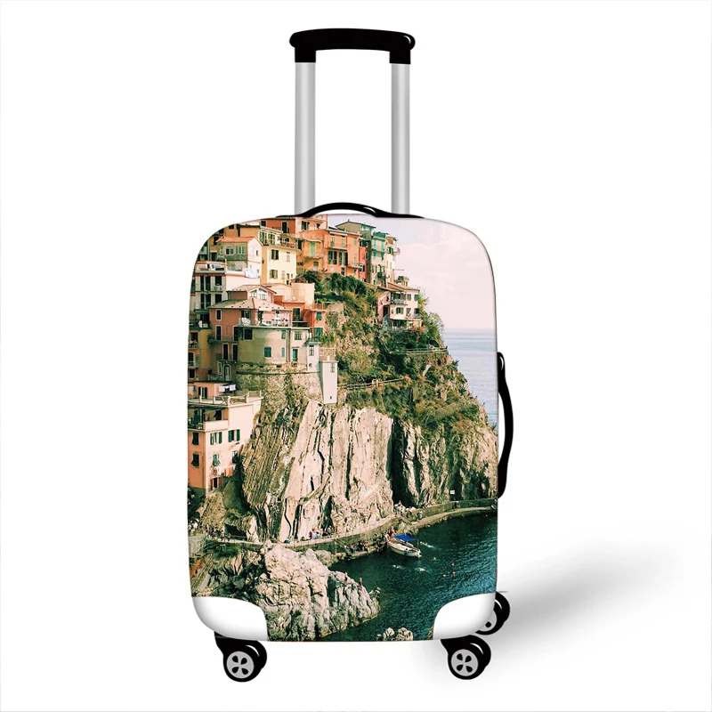 Housse De Valise écossaise - Motif Château Lac - Protection Anti-rayures - Taille S à XL (45-81cm) - 3