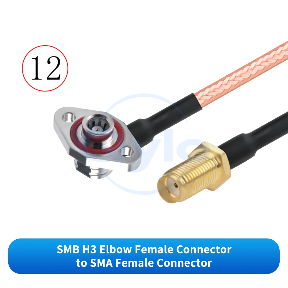 1 Stück SMB H3 auf FAKRA wasserdichte Stecker/Buchsen mit RG316 versilbertem Kabel, 360-Grad-Panoramakamerakabel für Fahrzeuge – Detail 14