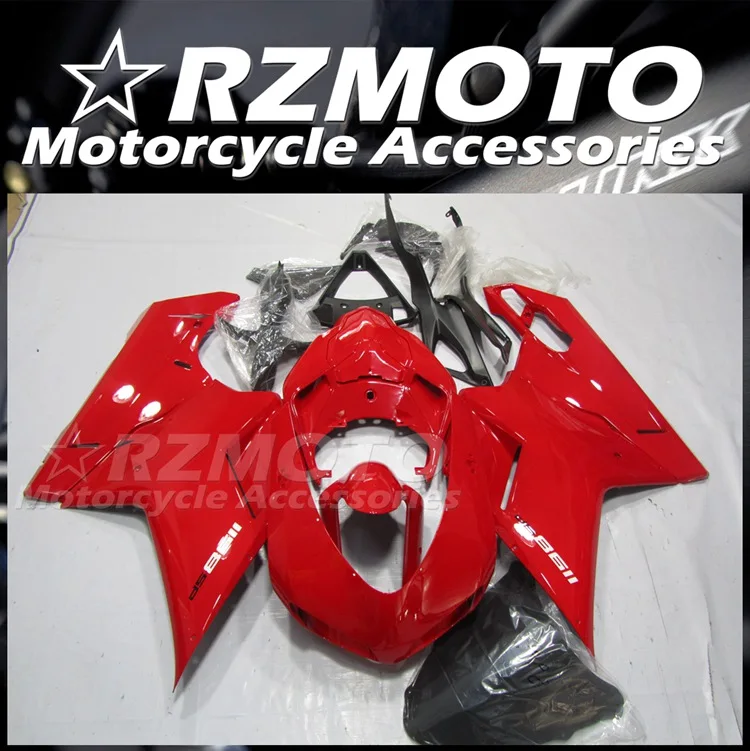 

Новый комплект обтекателей из АБС-пластика, подходит для Ducati 848 1098 1198 Evo 2007 2008 2009 2010 2011 2012 2013 2014, кузов красного цвета на заказ