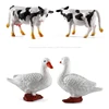 12pcs Mini Farm Animal Figurines Realistic Farm Animal Figures Toys Plastic Farm Barn Animals Playset Set for Toddlers 3