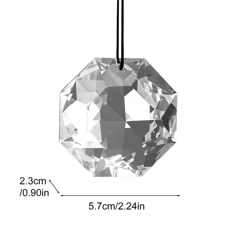 57mm Colorful Suncatchers Crystal Prisms Hanging Flower Faceted Glass Chandelier Pendant Light Rainbow Catcher Home Garden Decor