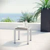 Weather Resistant Outdoor Patio Side Table Anodized Aluminum Modern Accent Table Easy Clean Durable Poolside Backyard Porch 4