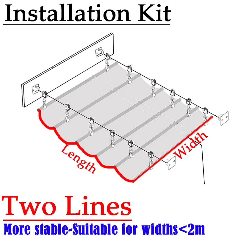 300D Waterproof Telescopic Outdoor Awning Wave Sunshade Net Anti-UV Pergolas Sun Canopy Retractable Swimming Pool Shading Sails