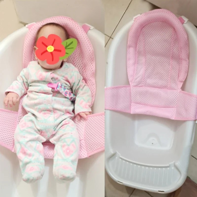 Baby Bath Support Pad Baby Bath Seat Baby Bath Tool Bath Toys Baby Bath Tub Kids Bath Toys Baby Bath Mat Newborn T-Net Adjustable Newborn Bath Net Protector Accessories Baby Products Foldable And Shower