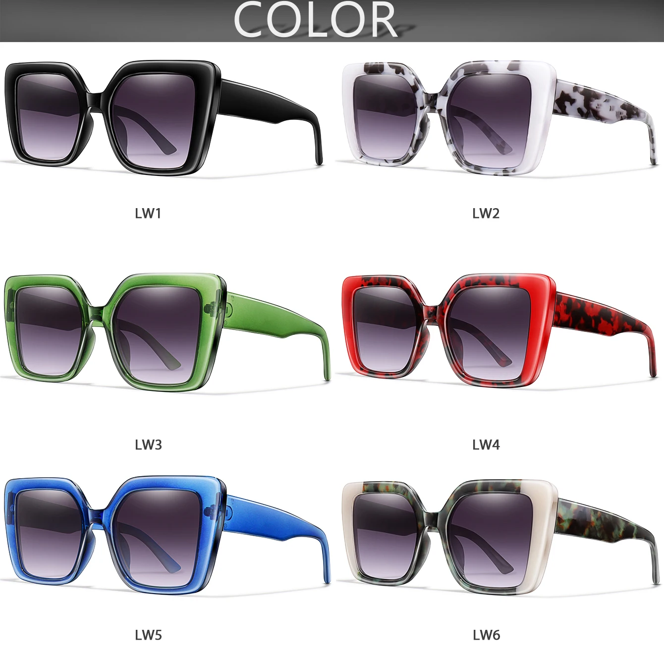 Trendy Cycling Glasses Casual Square Shades UV Protected