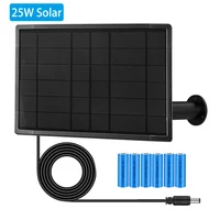25w Mini Solar Panel Built-in 18650 Battery Outdoor Waterproof Charger By USB 5V DC Home IP66 Cable 4G WIFI Router Wifi Camera