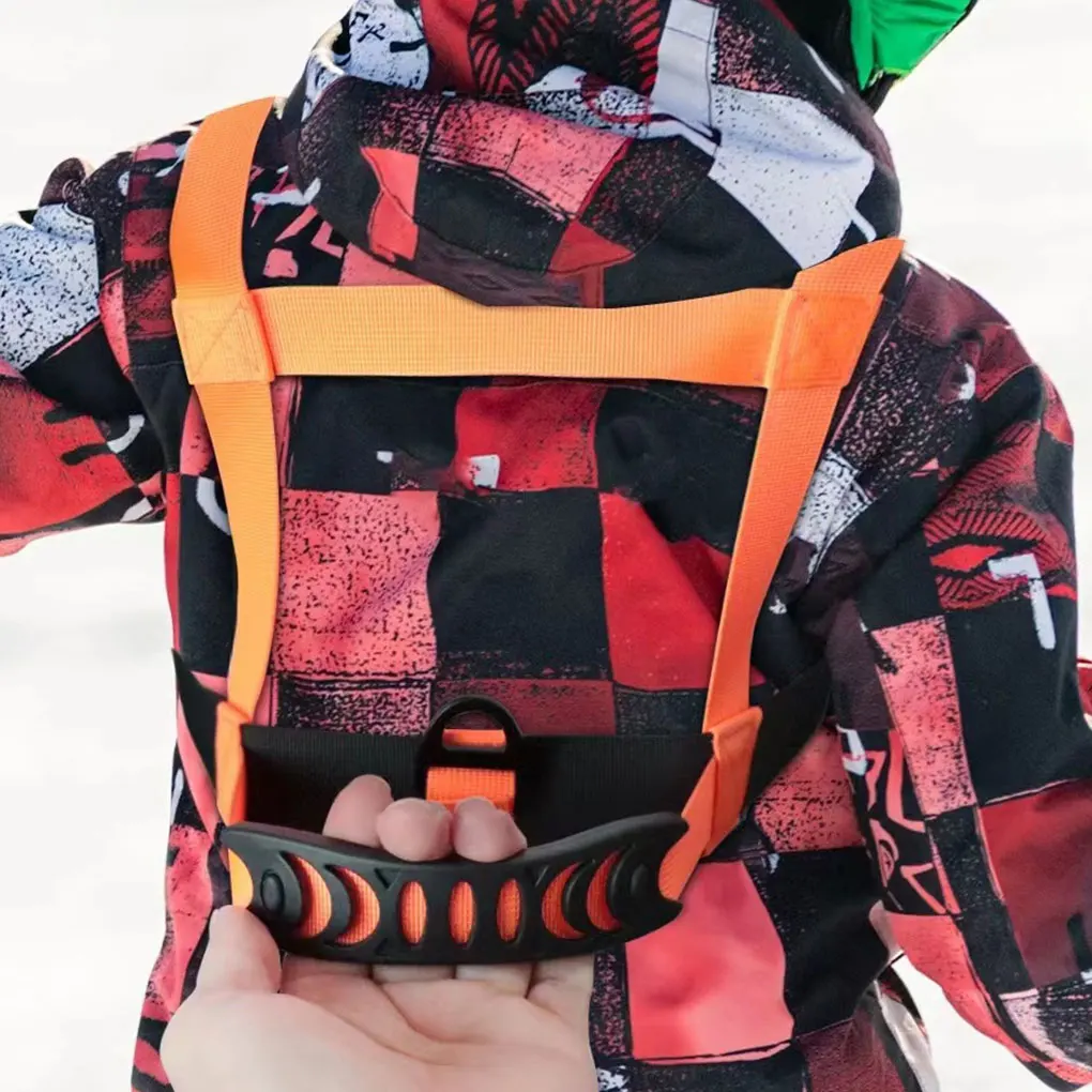 Snowboard Trainer For Children Easy Speed Control On Slopes Adjustable Size Both Shoulder - Waist