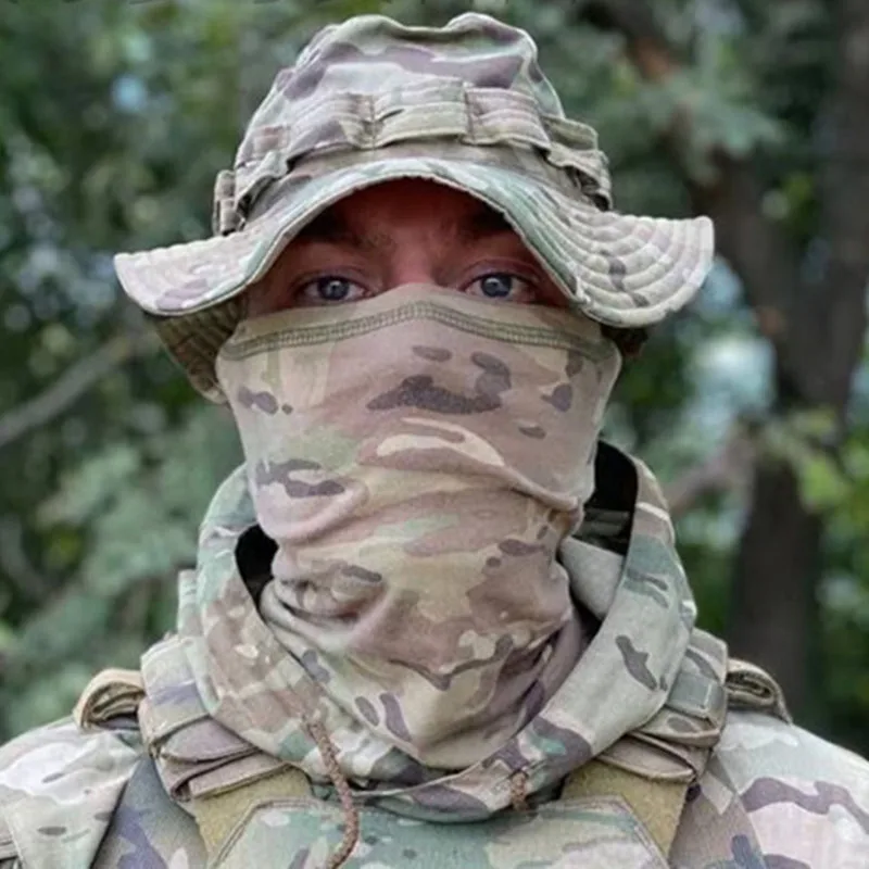 Spring Summer Breathable Mesh Cloth Tactical Round-brimmed Hat MC Multi-terrain CP All-terrain Wolf Brown Cap